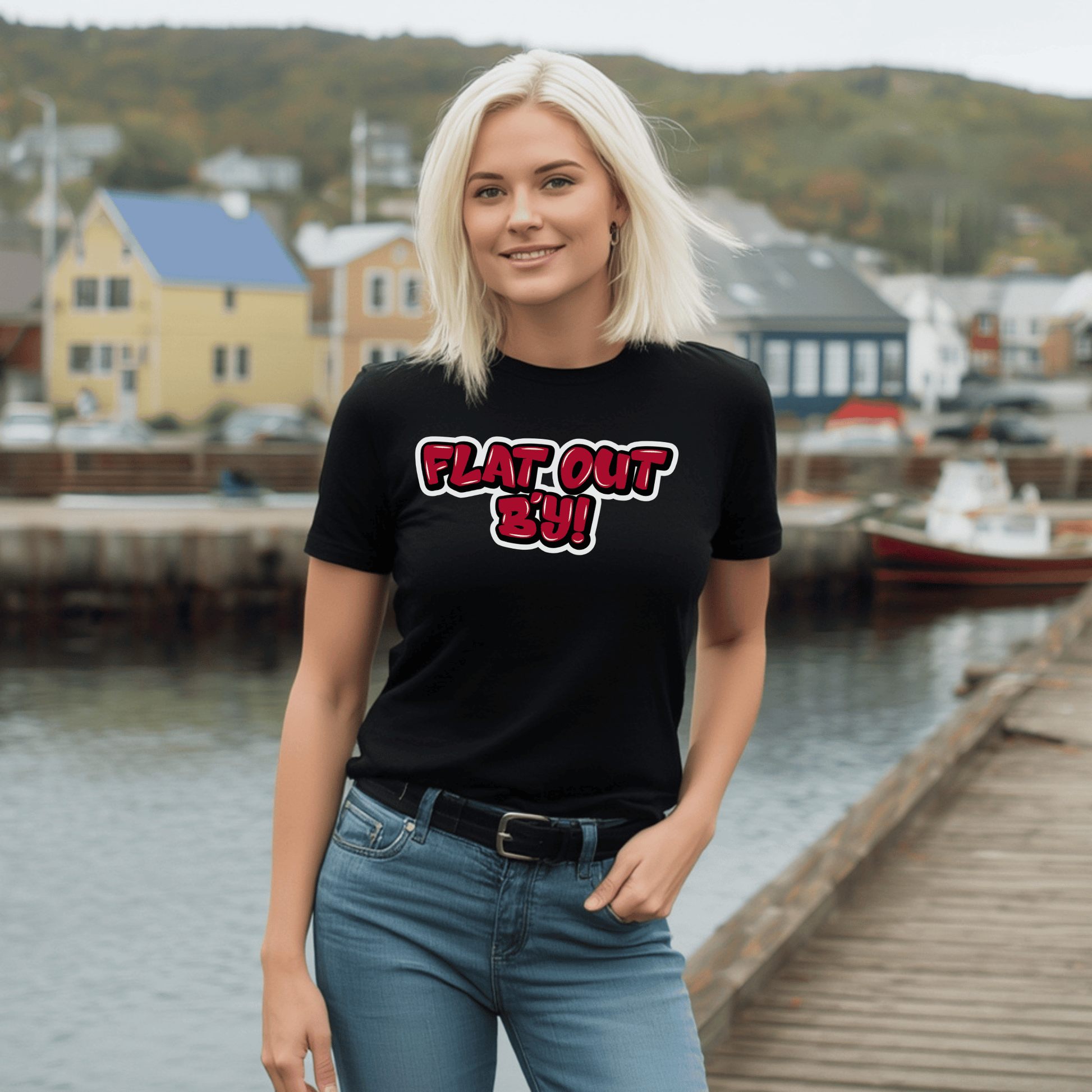 "Flat Out B'y" Graffiti T-Shirt - Newfinese Please