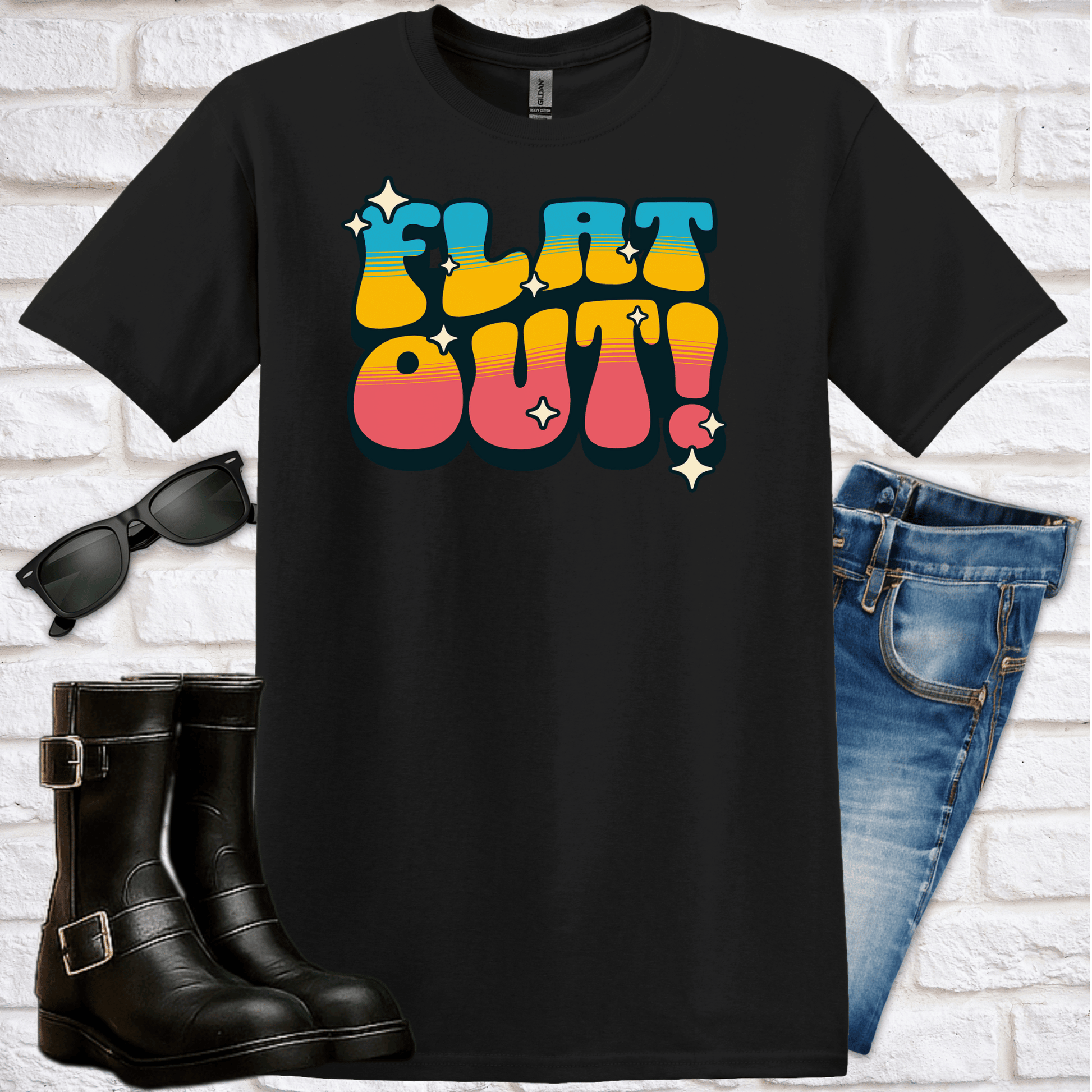 "Flat Out!" T-Shirt - Newfinese Please