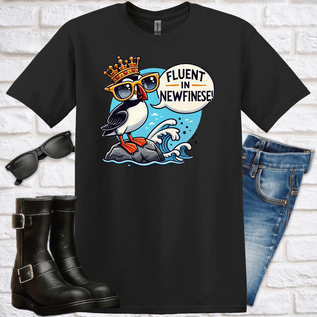 Fluent in Newfinese T-Shirt - Newfinese Please