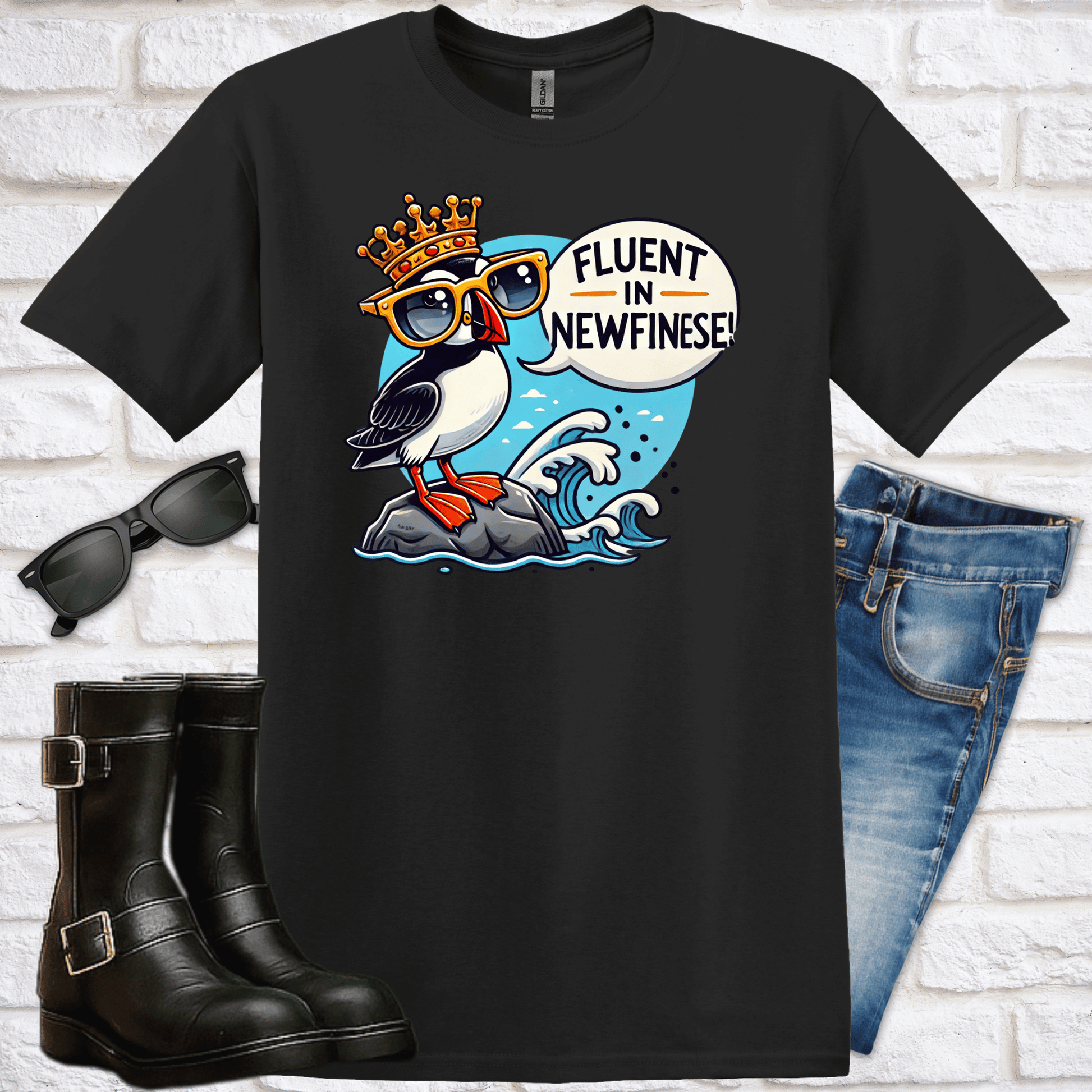 Fluent in Newfinese T-Shirt - Newfinese Please