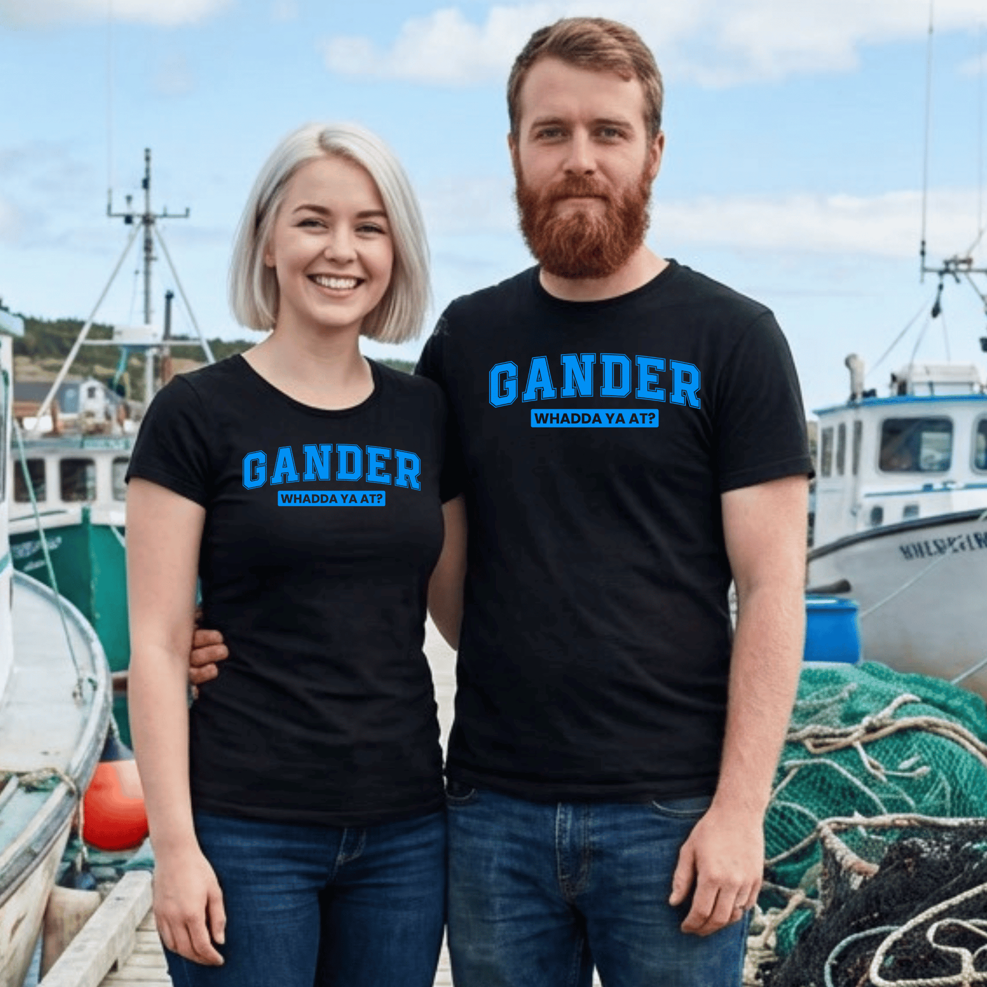 GANDER 'Whadda Ya At?' T-Shirt - Newfinese Please