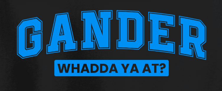 "Gander - Whadda Ya At?" Tee - Whadda Ya At? Places Collection - Newfineseplease.ca