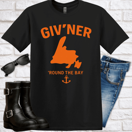 "Giv'ner 'Round the Bay" Tee — Newfoundland Classic Collection $35 CAD - Newfineseplease.ca