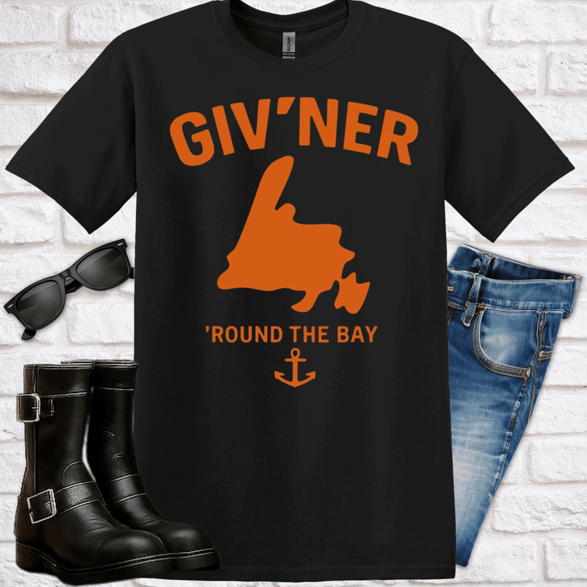 Giv'ner 'Round the Bay T‑Shirt - Newfinese Please