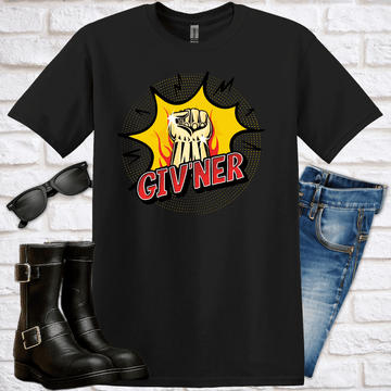"Giv'ner" with Fist T-Shirt - Newfinese Please