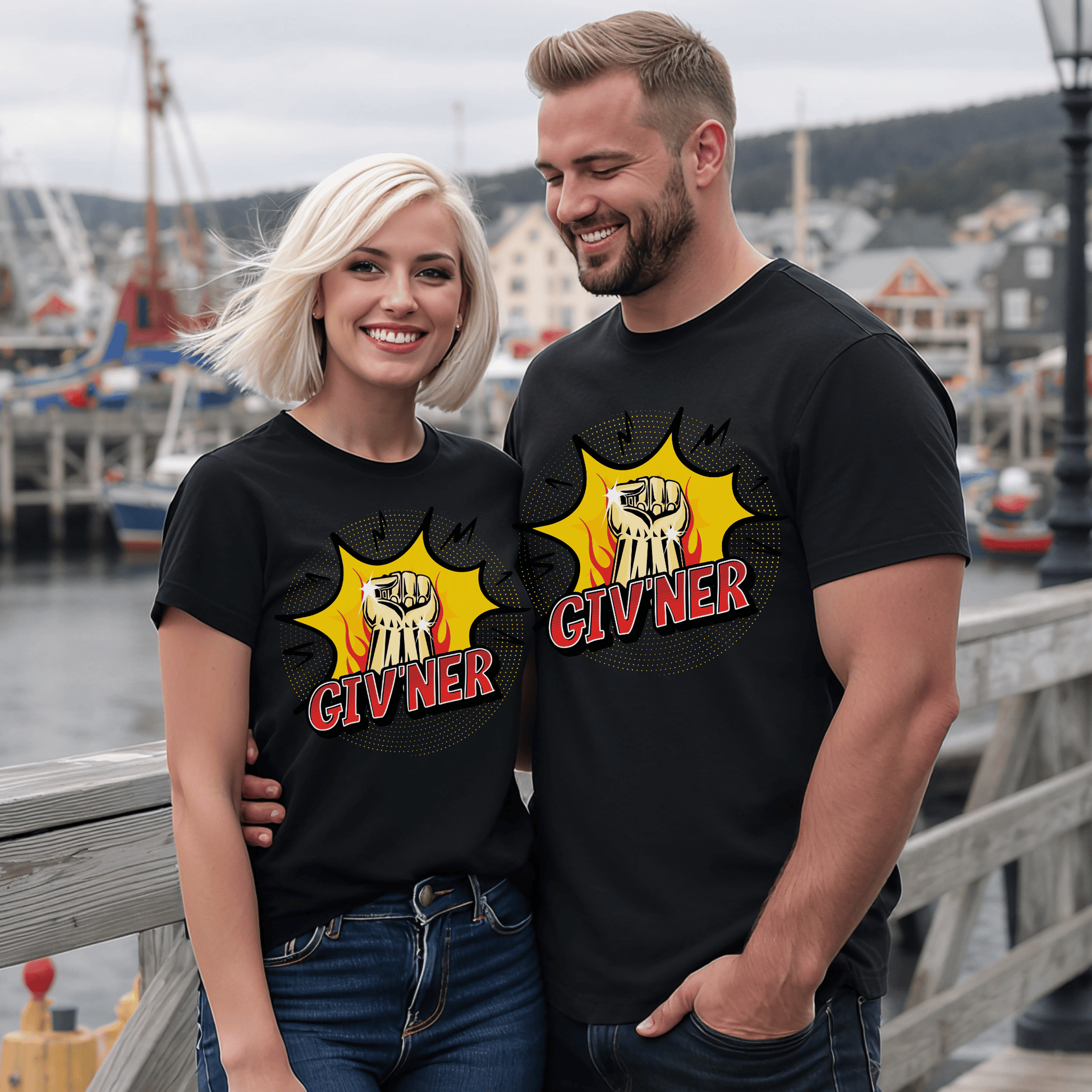 "Giv'ner" with Fist T-Shirt - Newfinese Please