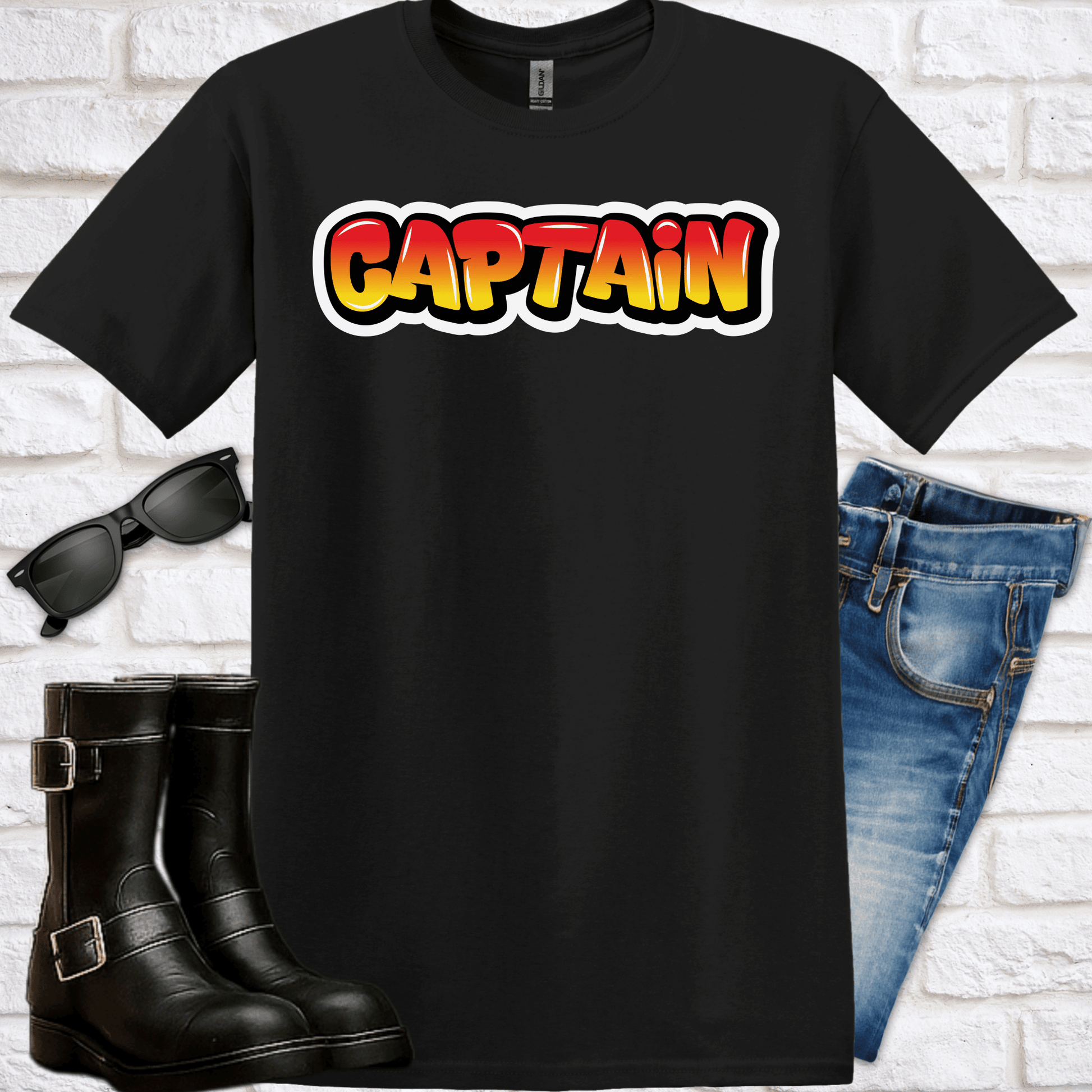Graffiti Captain T-Shirt - Newfinese Please