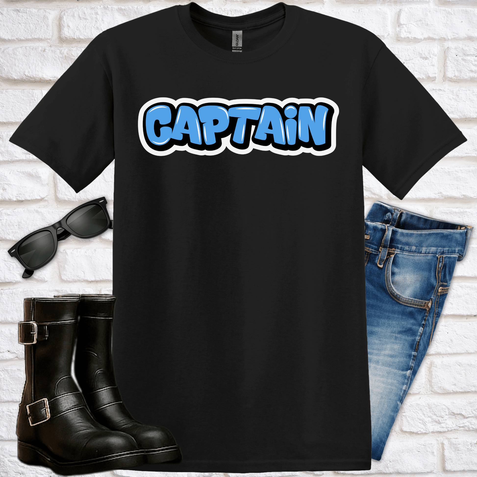 Graffiti "Captain" T-Shirt - Newfinese Please