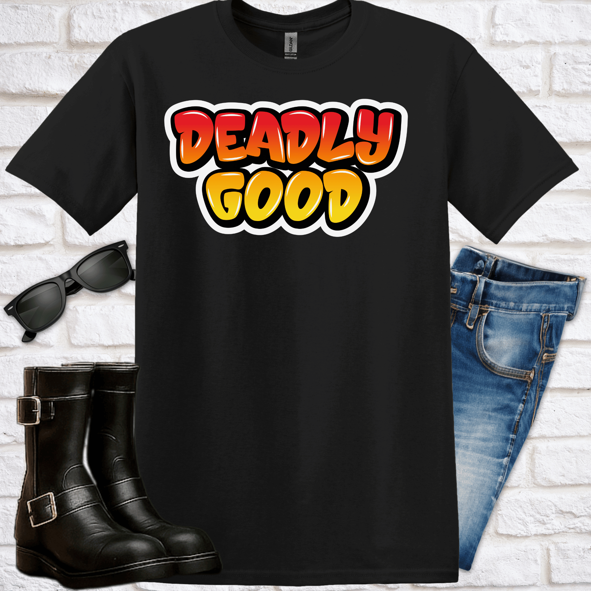 Graffiti "Deadly Good" T-Shirt - Newfinese Please