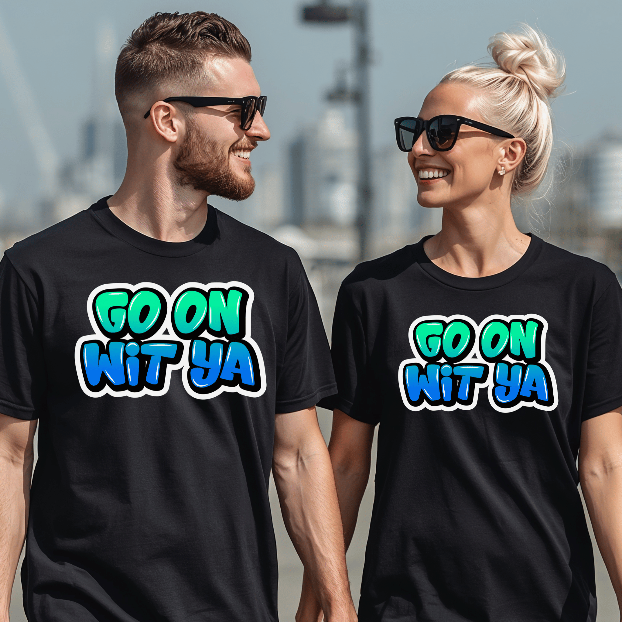 Graffiti "Go On Wit Ya" T-Shirt - Newfinese Please