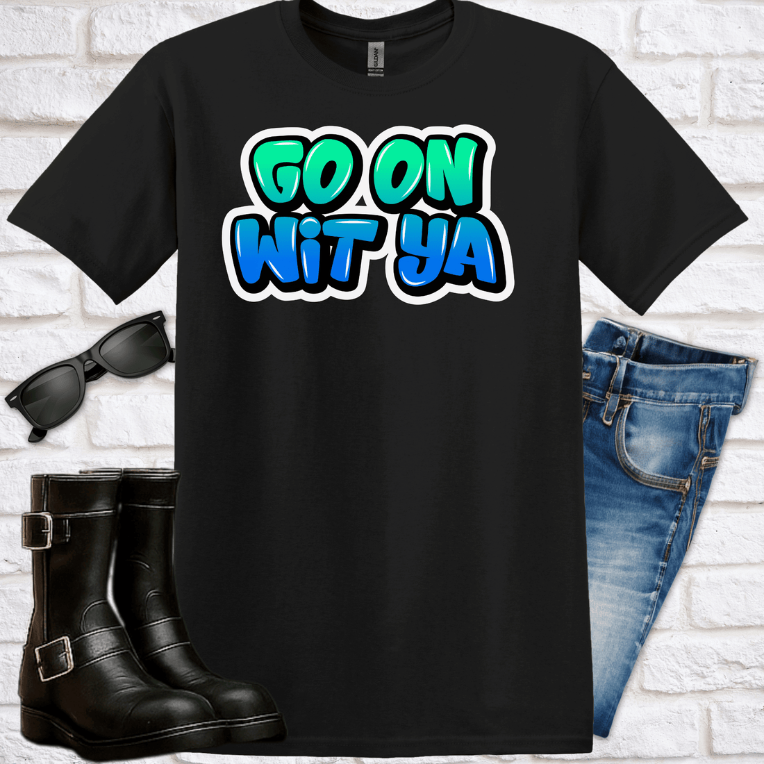 Graffiti "Go On Wit Ya" T-Shirt - Newfinese Please