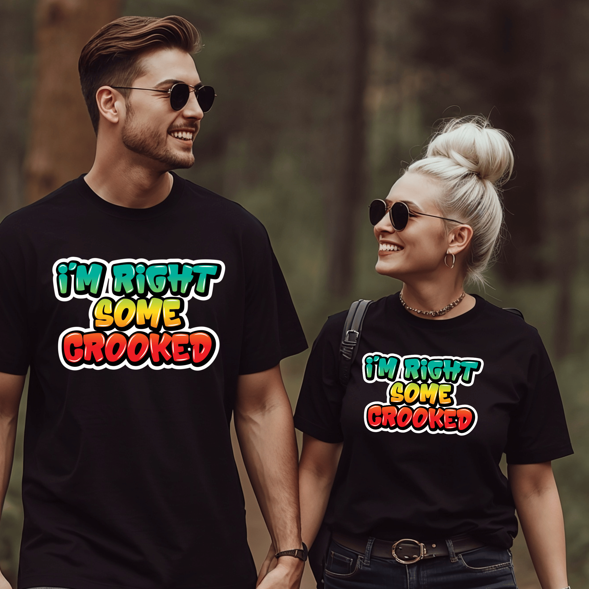 Graffiti "I'm Right Some Crooked" T-Shirt - Newfinese Please