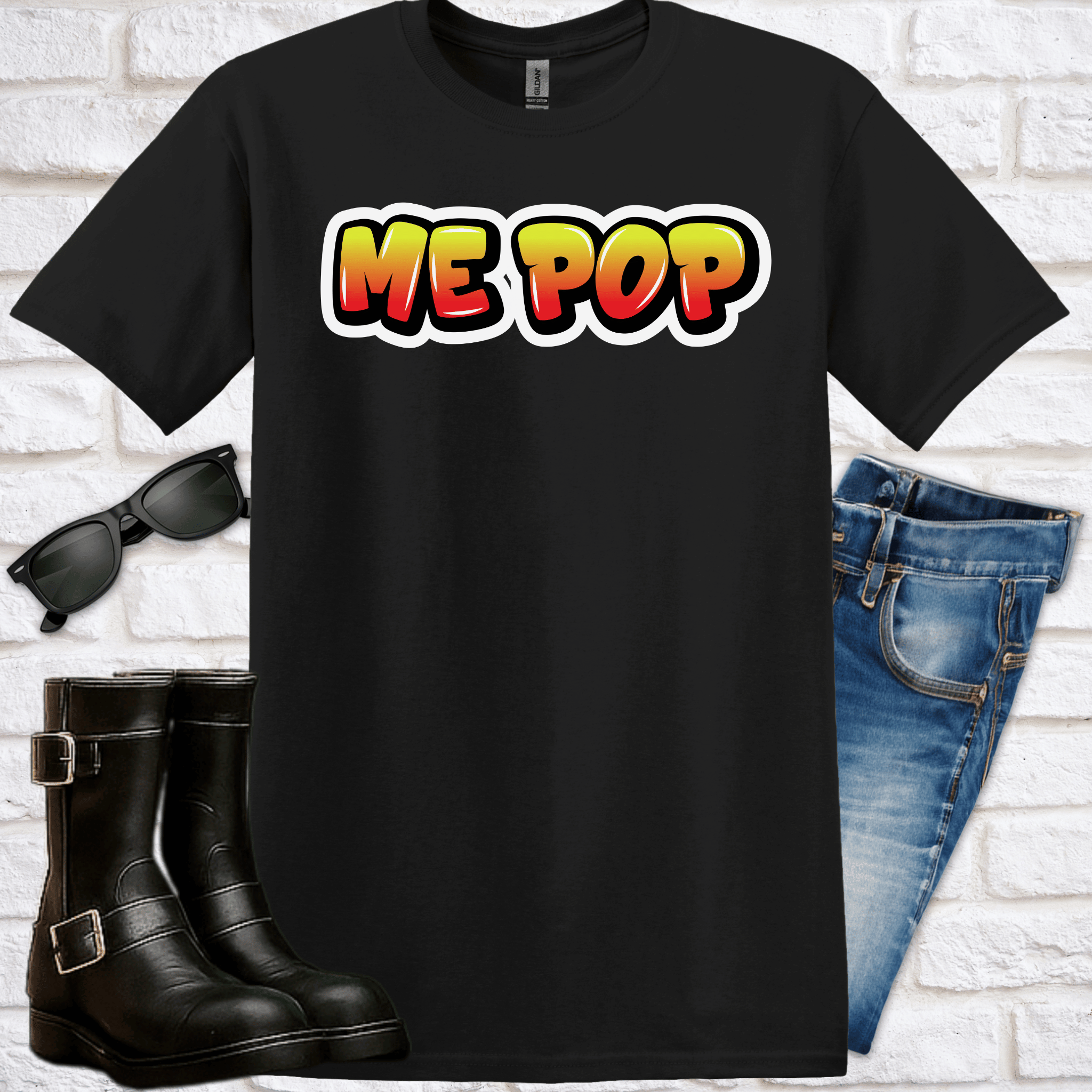 Graffiti "Me Pop" T-Shirt - Newfinese Please