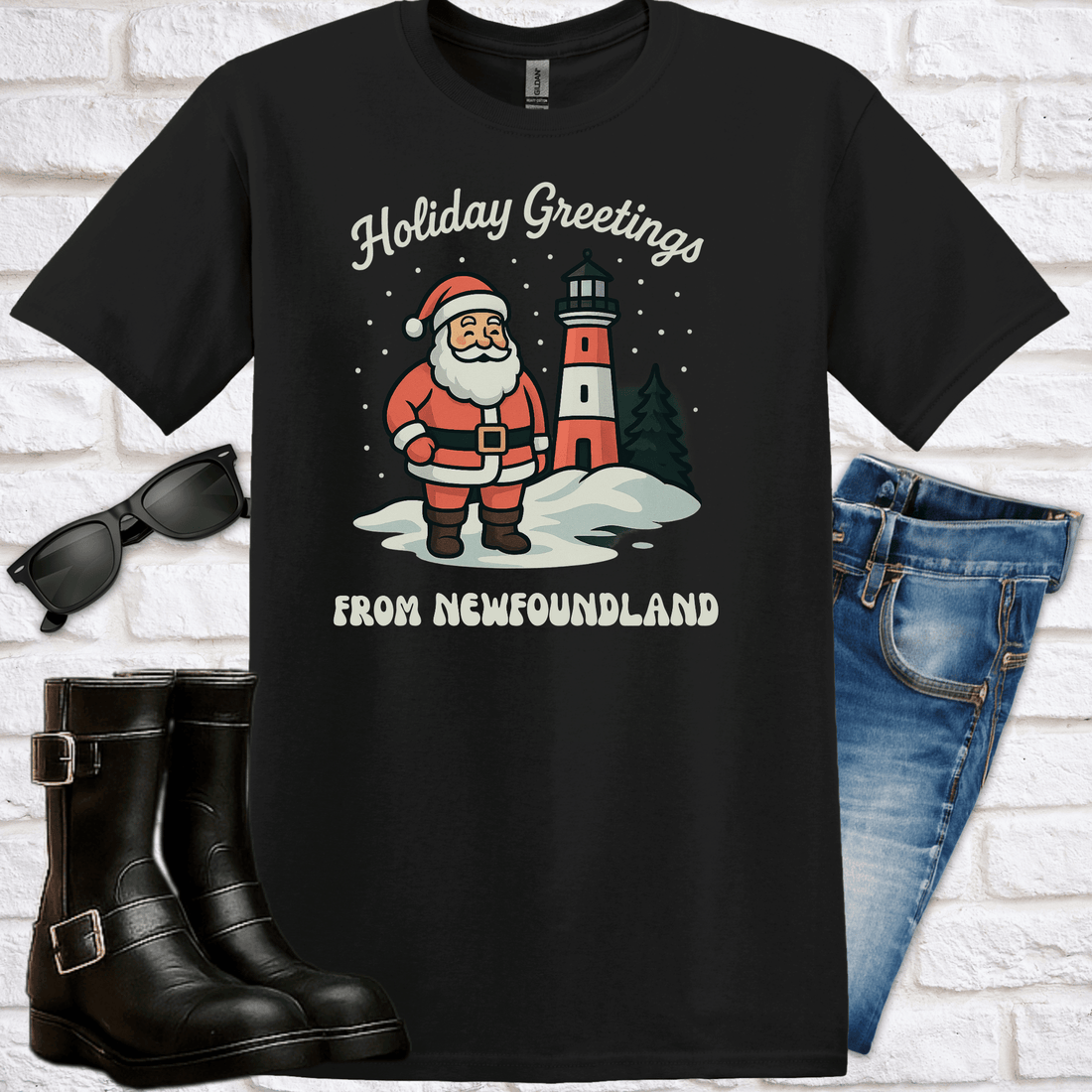 "Happy Holidays from Newfoundland" T-Shirt - Newfinese Please