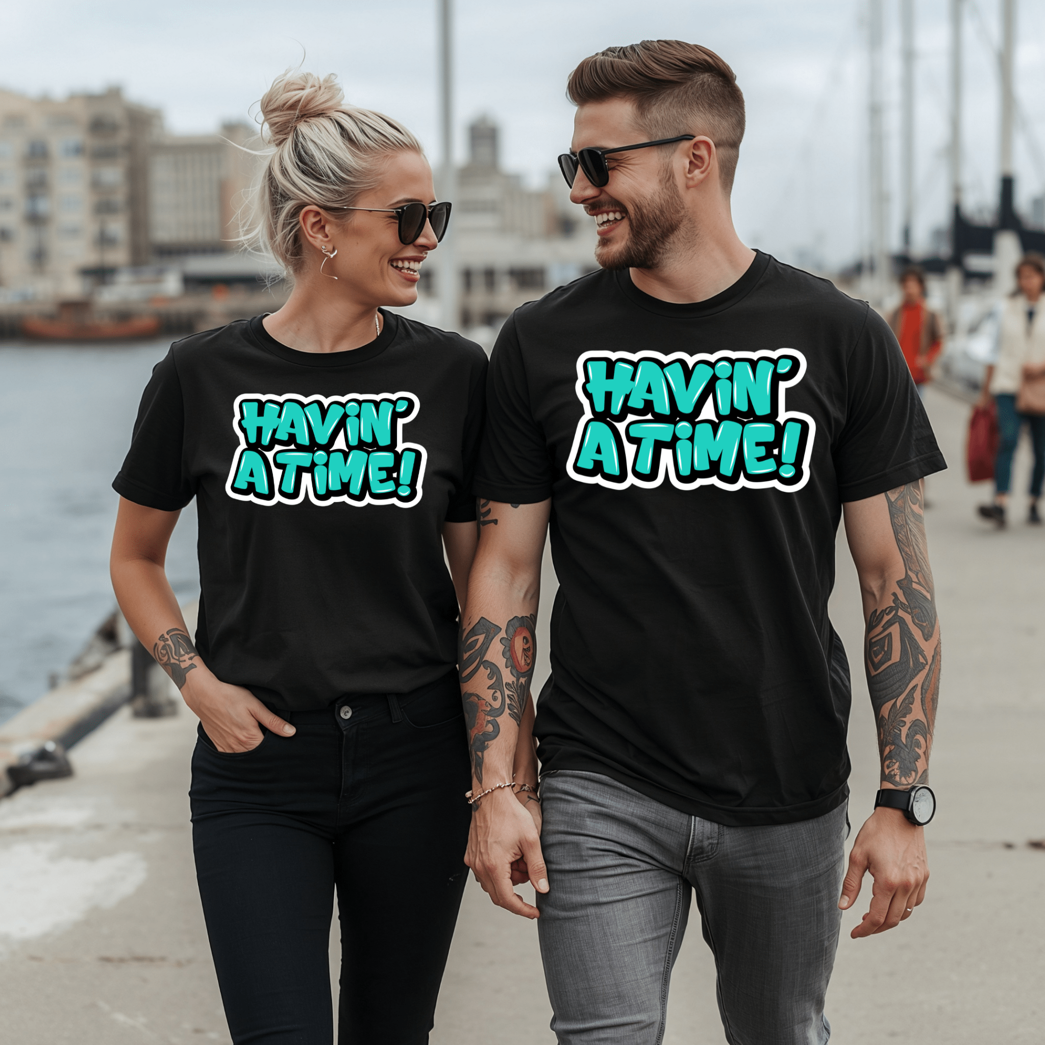 "Havin' a Time!" Tee — Newfoundland Graffiti Collection - Newfineseplease.ca