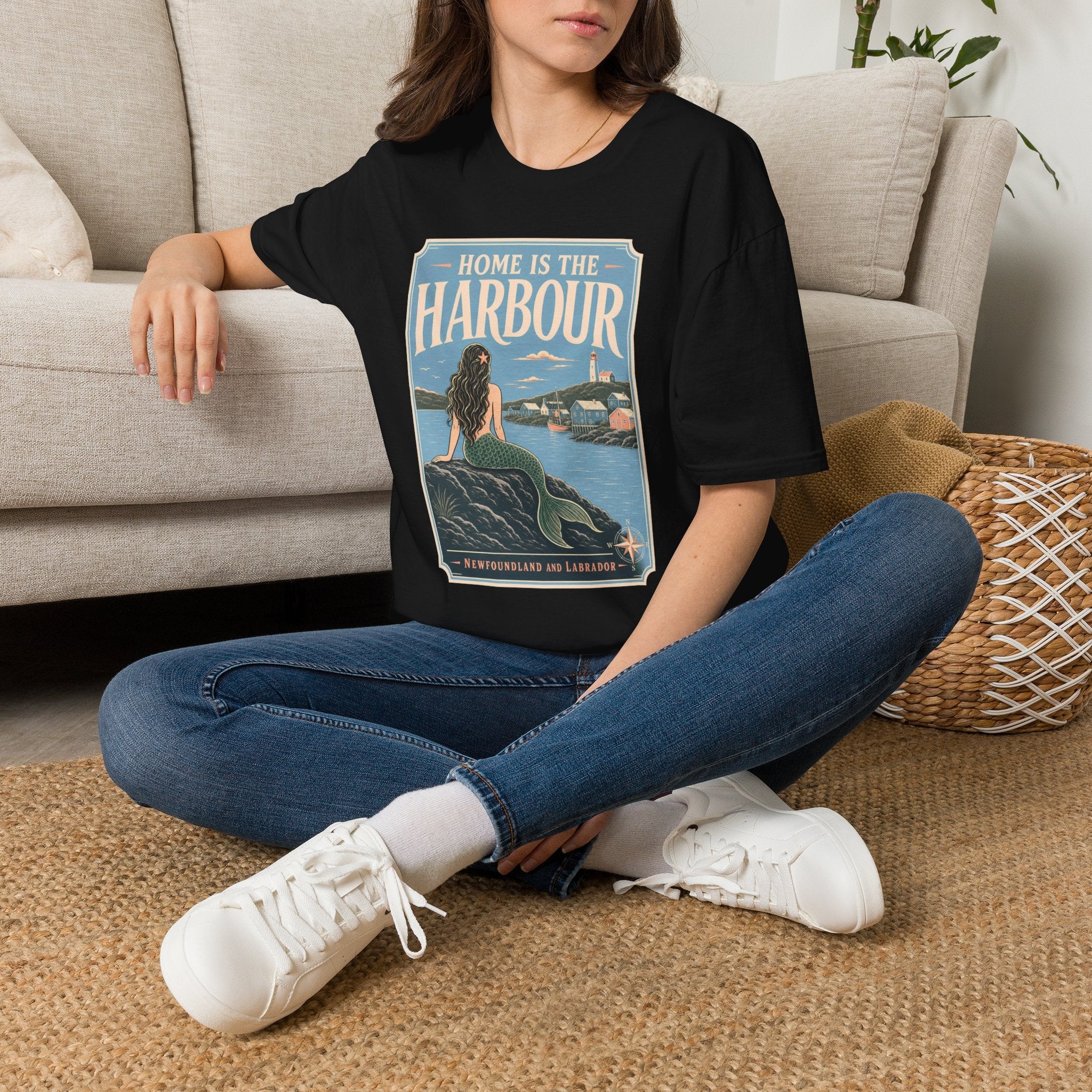 "Home Is the Harbour" Tee — Newfoundland Nautical Collection - Newfineseplease.ca