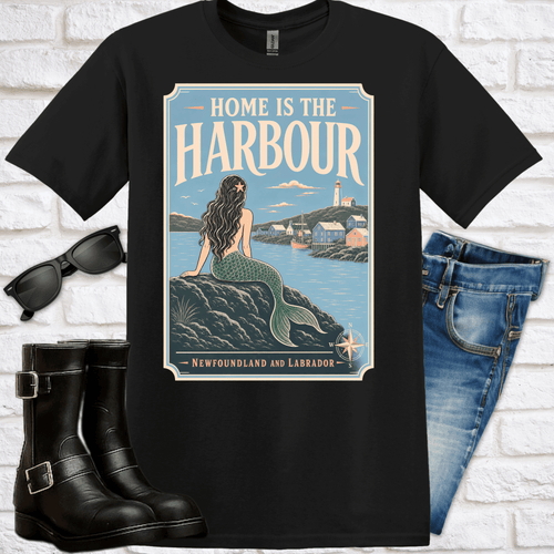 "Home Is the Harbour" Tee — Newfoundland Nautical Collection - Newfineseplease.ca