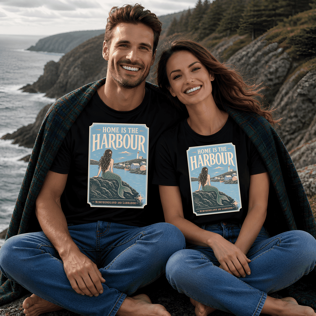 "Home Is the Harbour" Tee — Newfoundland Nautical Collection - Newfineseplease.ca