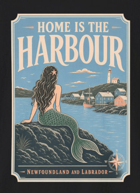 "Home Is the Harbour" Tee — Newfoundland Nautical Collection - Newfineseplease.ca