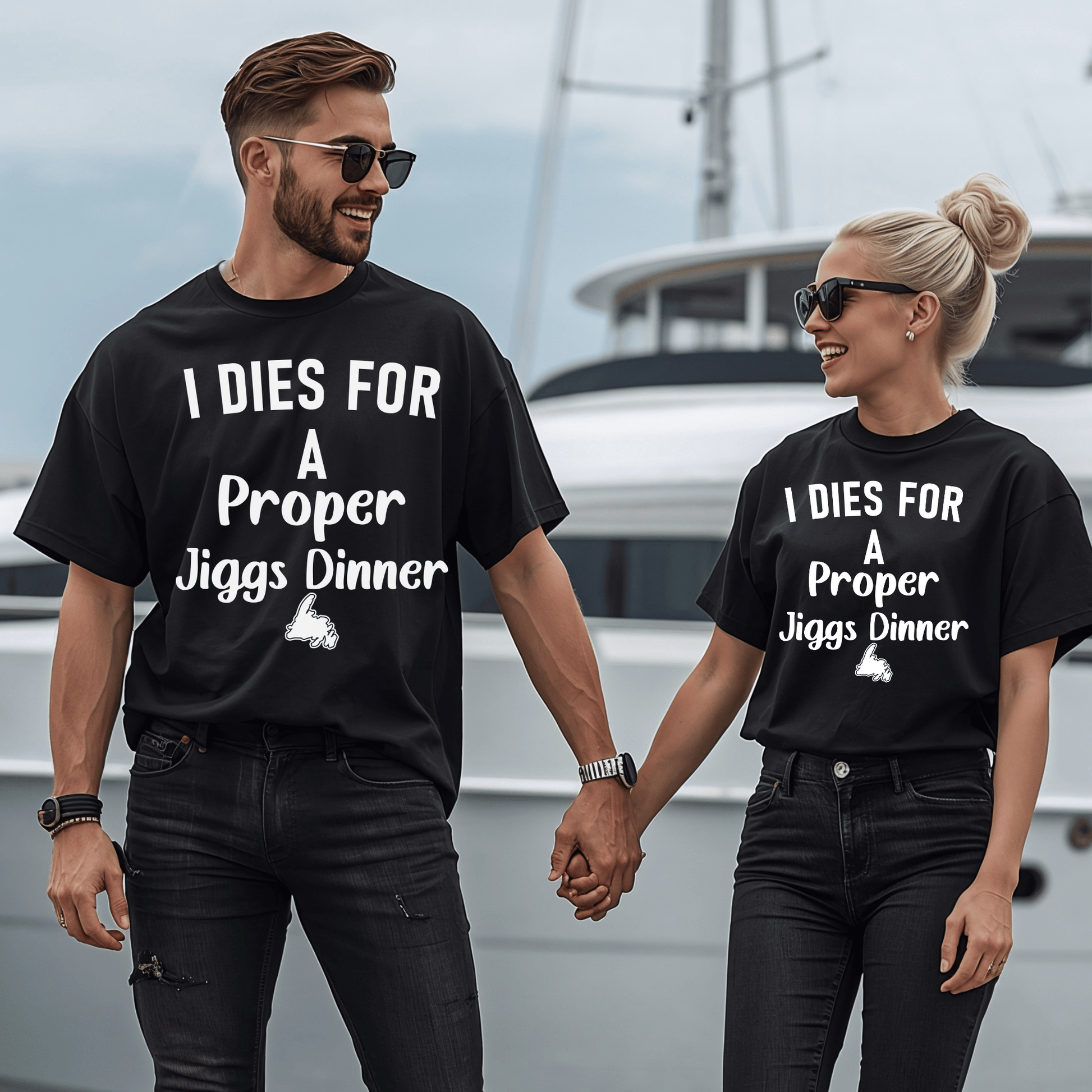 "I Dies for a Proper Jigg's Dinner" T-Shirt - Newfinese Please