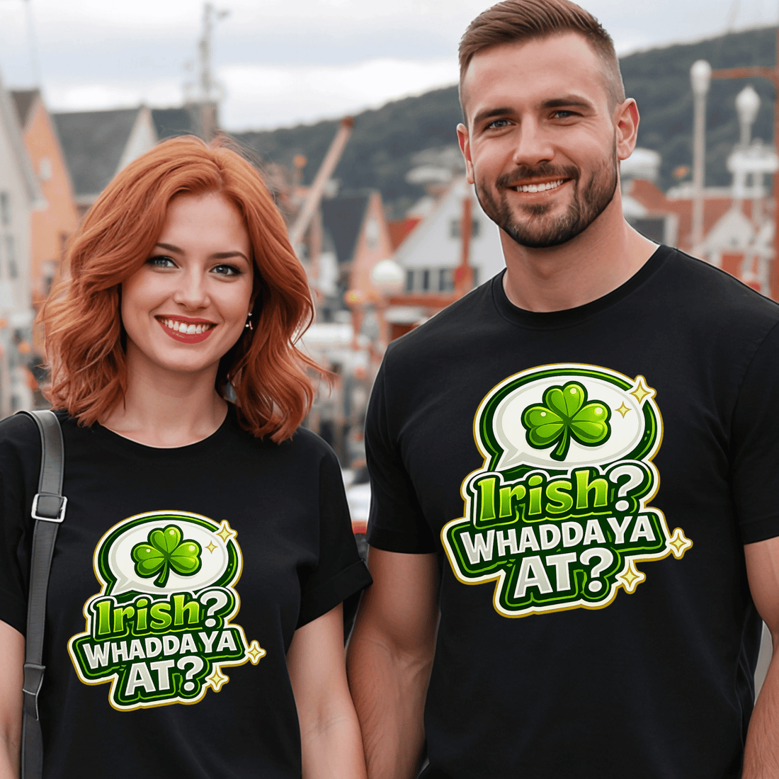 Irish Whaddaya At? T-Shirt - Newfinese Please