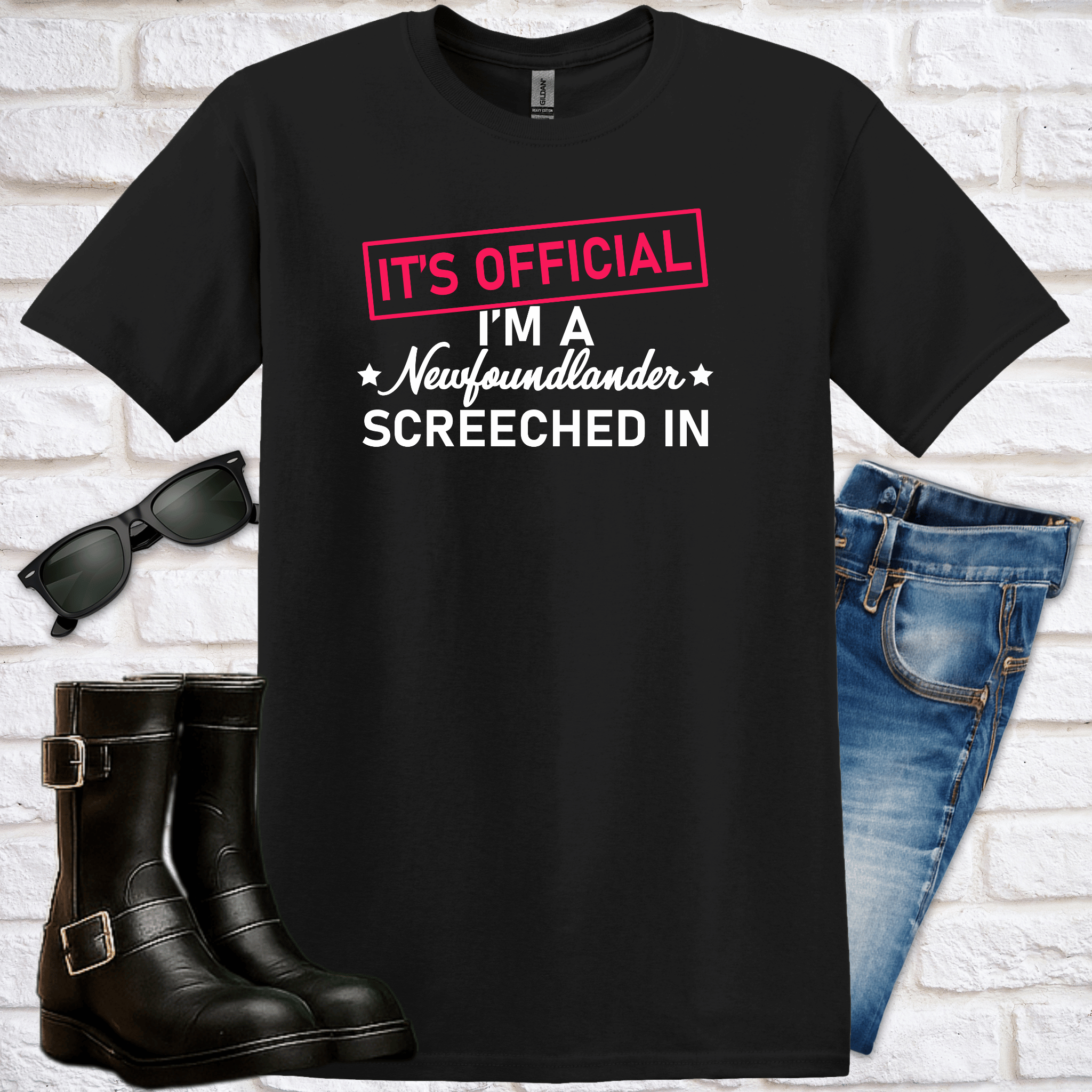 "It's Official: I'm a Newfoundlander, Screeched In" T-Shirt - Newfinese Please