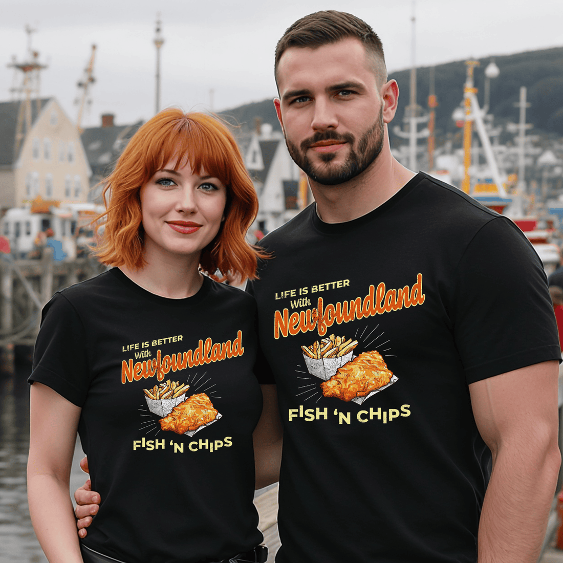 "Life is Better with Newfoundland Fish 'n Chips" T-Shirt - Newfinese Please