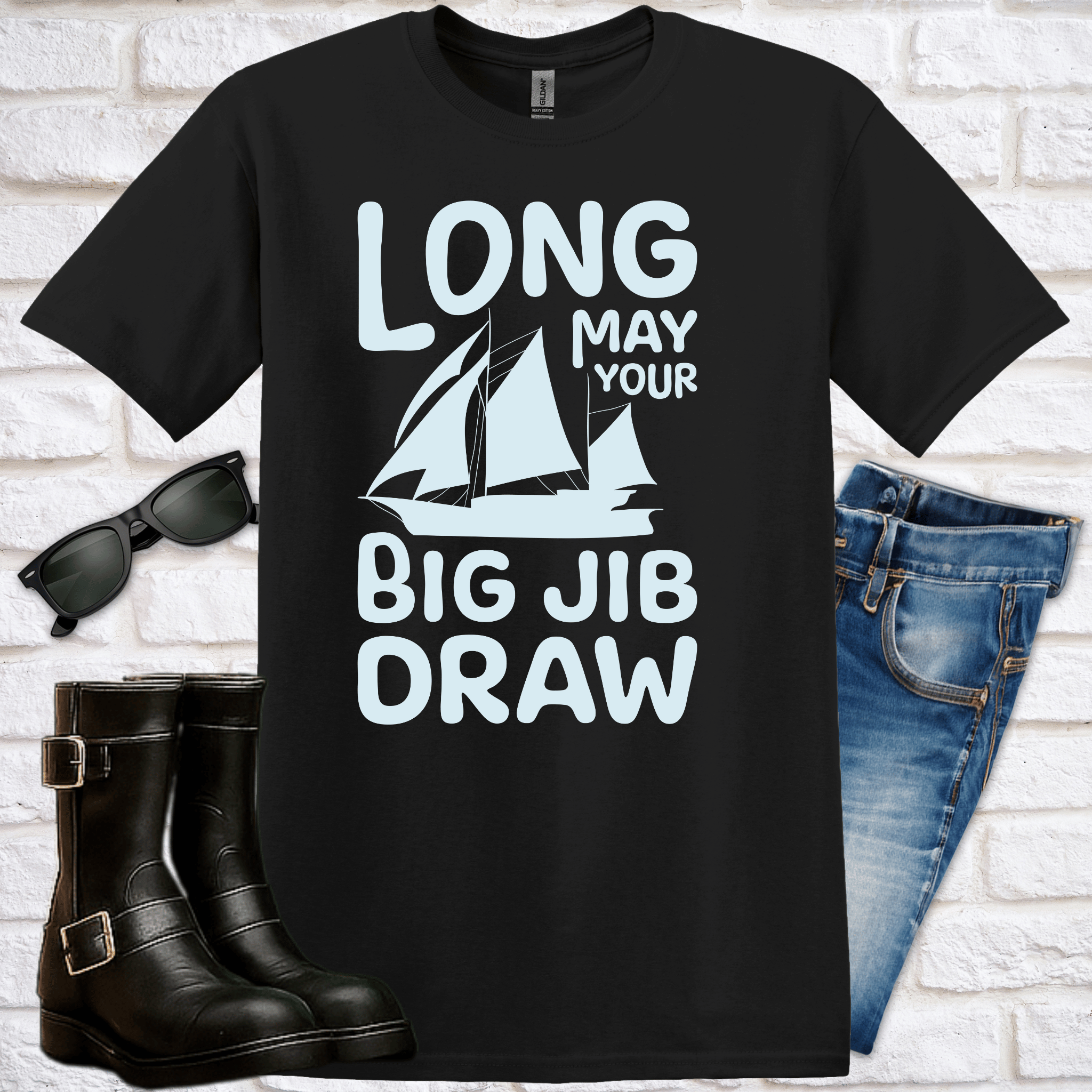"Long May Your Big Jib Draw" Newfoundland T-Shirt - Newfinese Please