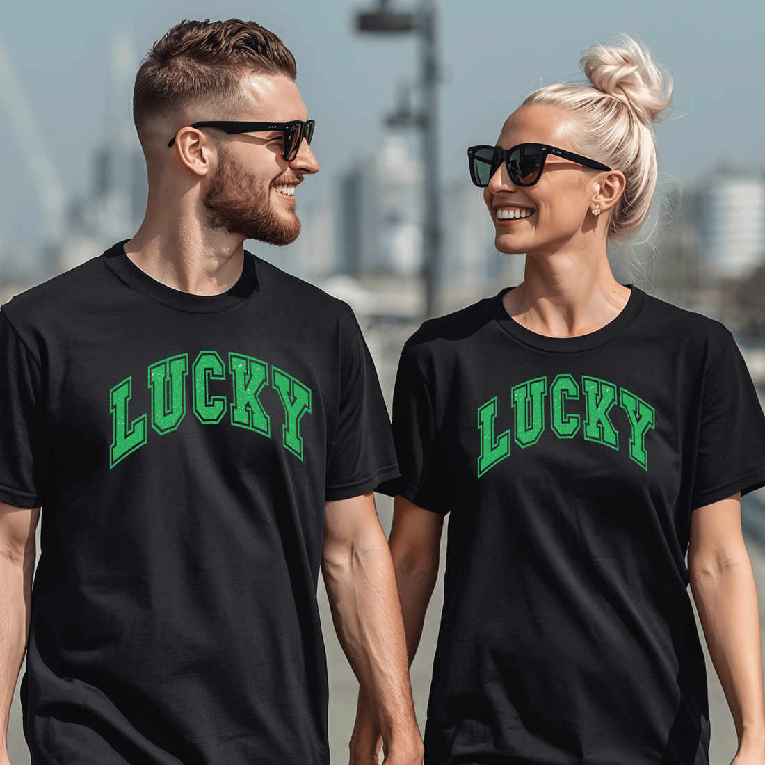 Lucky Graphic T-Shirt — Green Arch Logo St. Patrick’s Day Tee - Newfinese Please