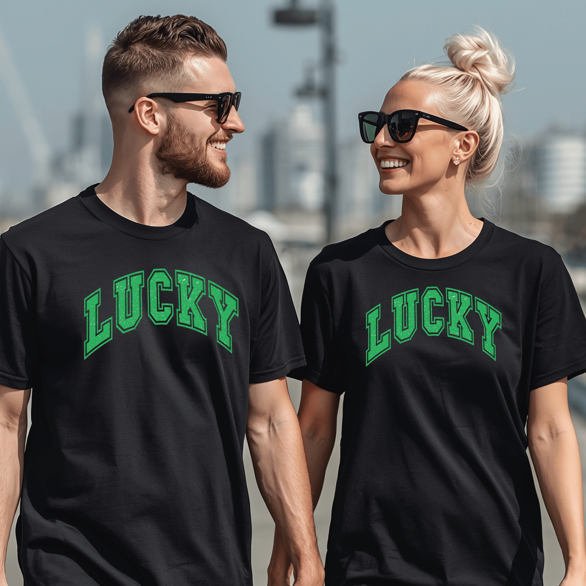 Lucky Graphic T-Shirt — Green Arch Logo St. Patrick’s Day Tee - Newfinese Please