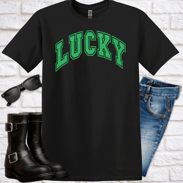 Lucky Graphic T-Shirt — Green Arch Logo St. Patrick’s Day Tee - Newfinese Please