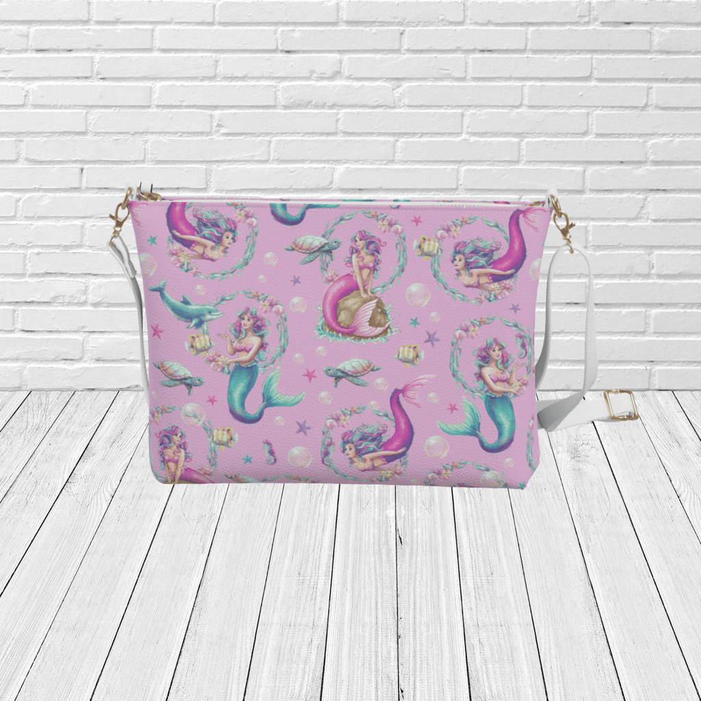 Mermaid Pattern Crossbody – Whimsical Ocean Beach Crossbody - Newfinese Please
