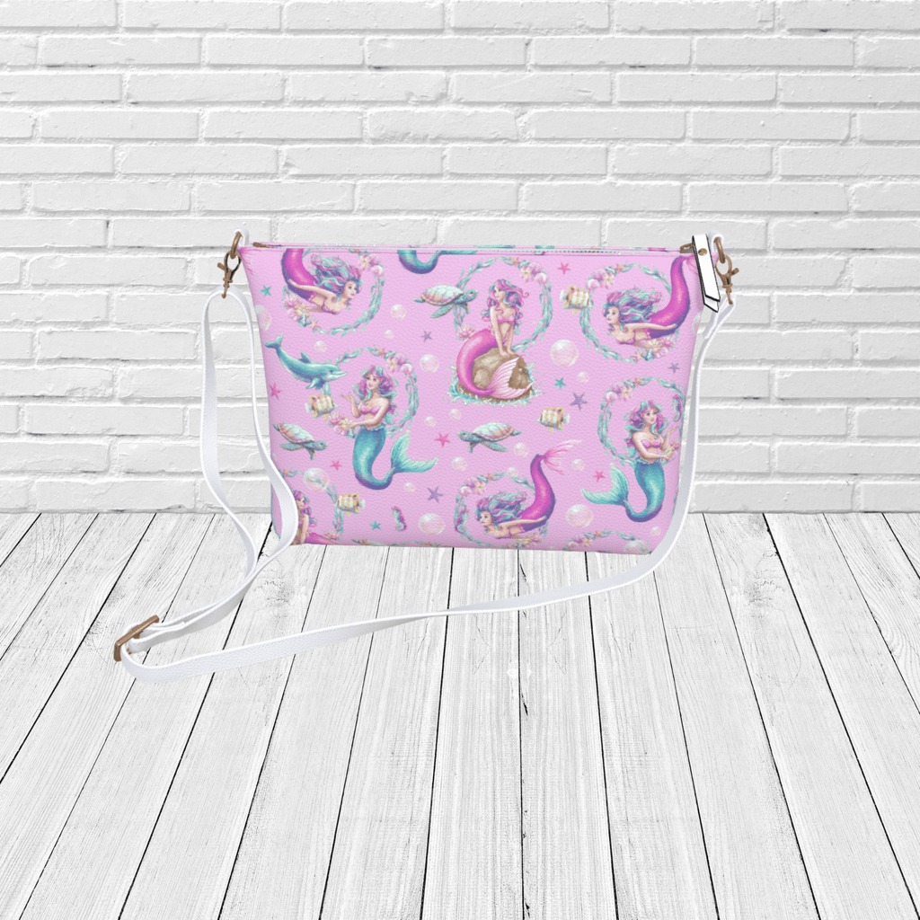 Mermaid Pattern Crossbody – Whimsical Ocean Beach Crossbody - Newfinese Please
