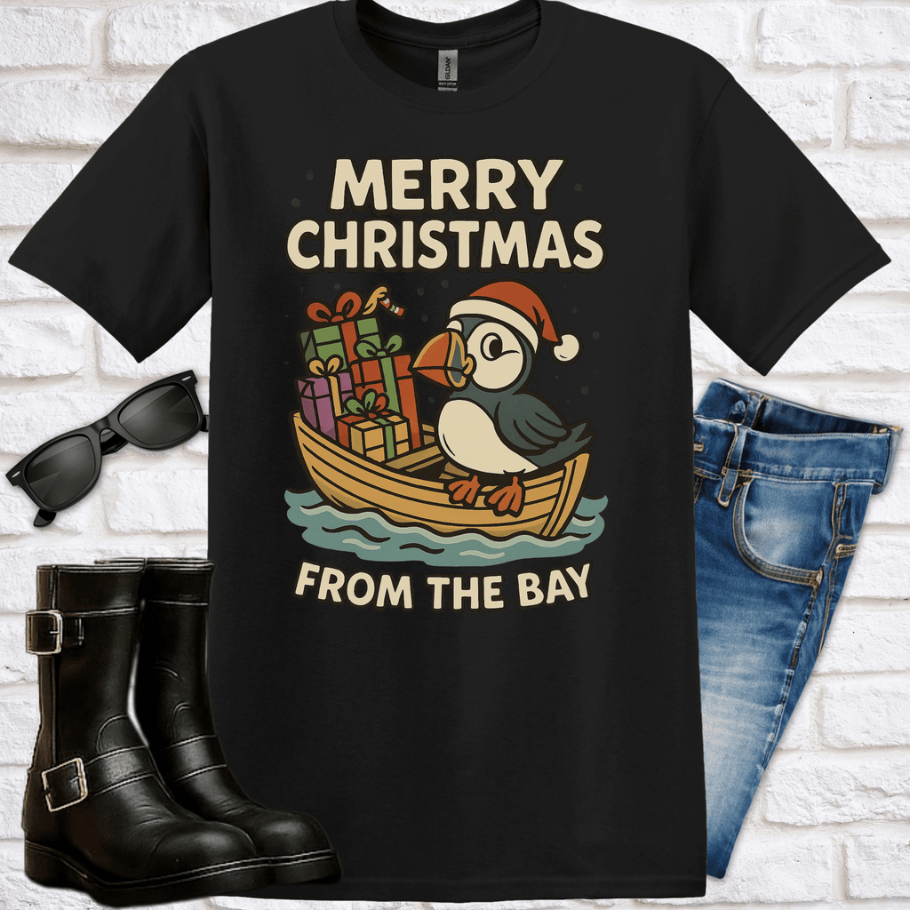 "Merry Christmas from the Bay" Puffin T-Shirt