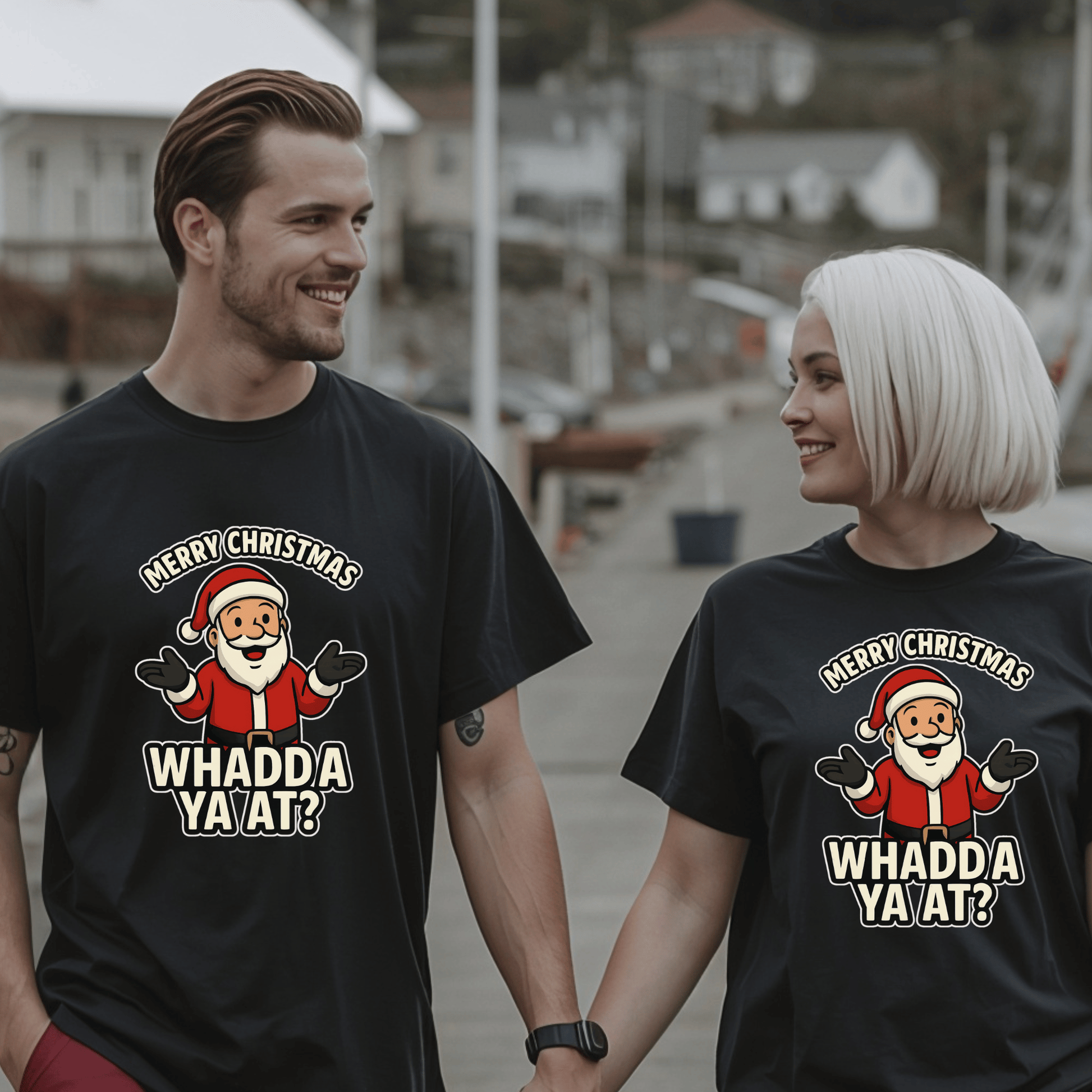 "Merry Christmas Whadda Ya At" T-Shirt - Newfinese Please