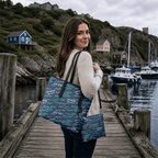 "Newfinese Greetings" on the Water Tote