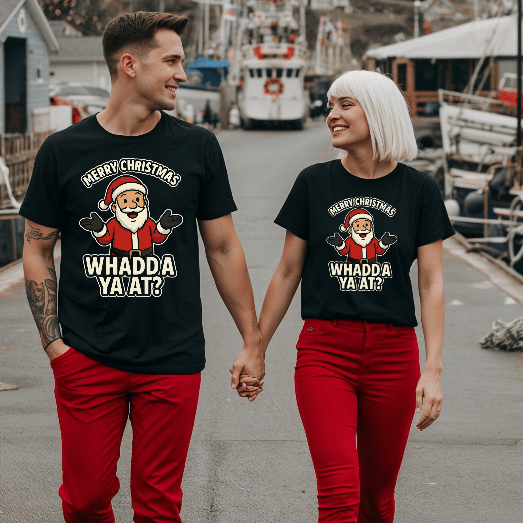 Merry Christmas "Whadda Ya At" T-Shirt