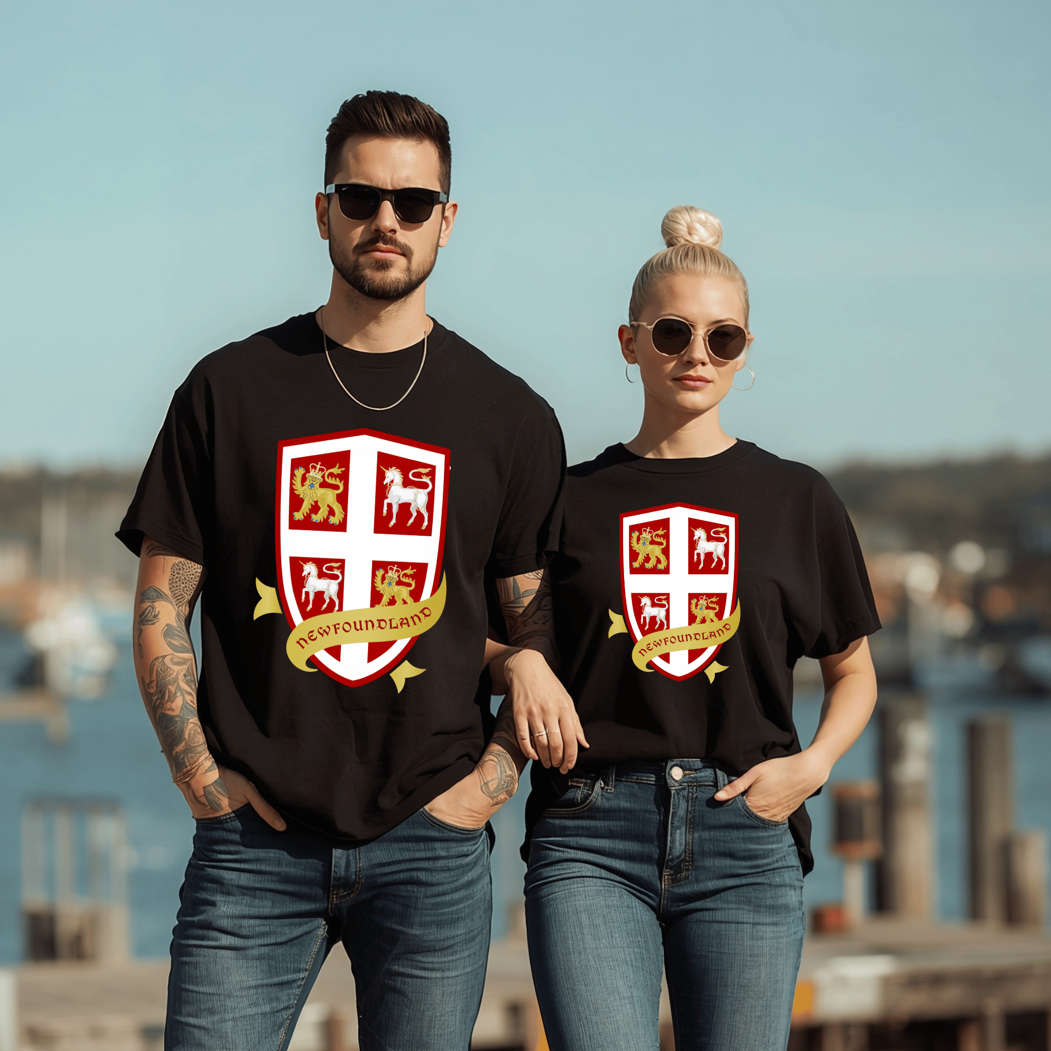 "Newfoundland Coat of Arms Reimagined" T-Shirt