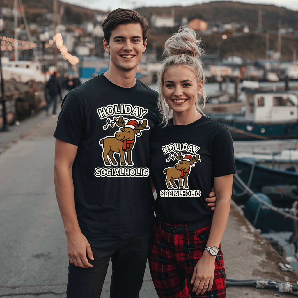 Holiday Socialholic Moose T-Shirt