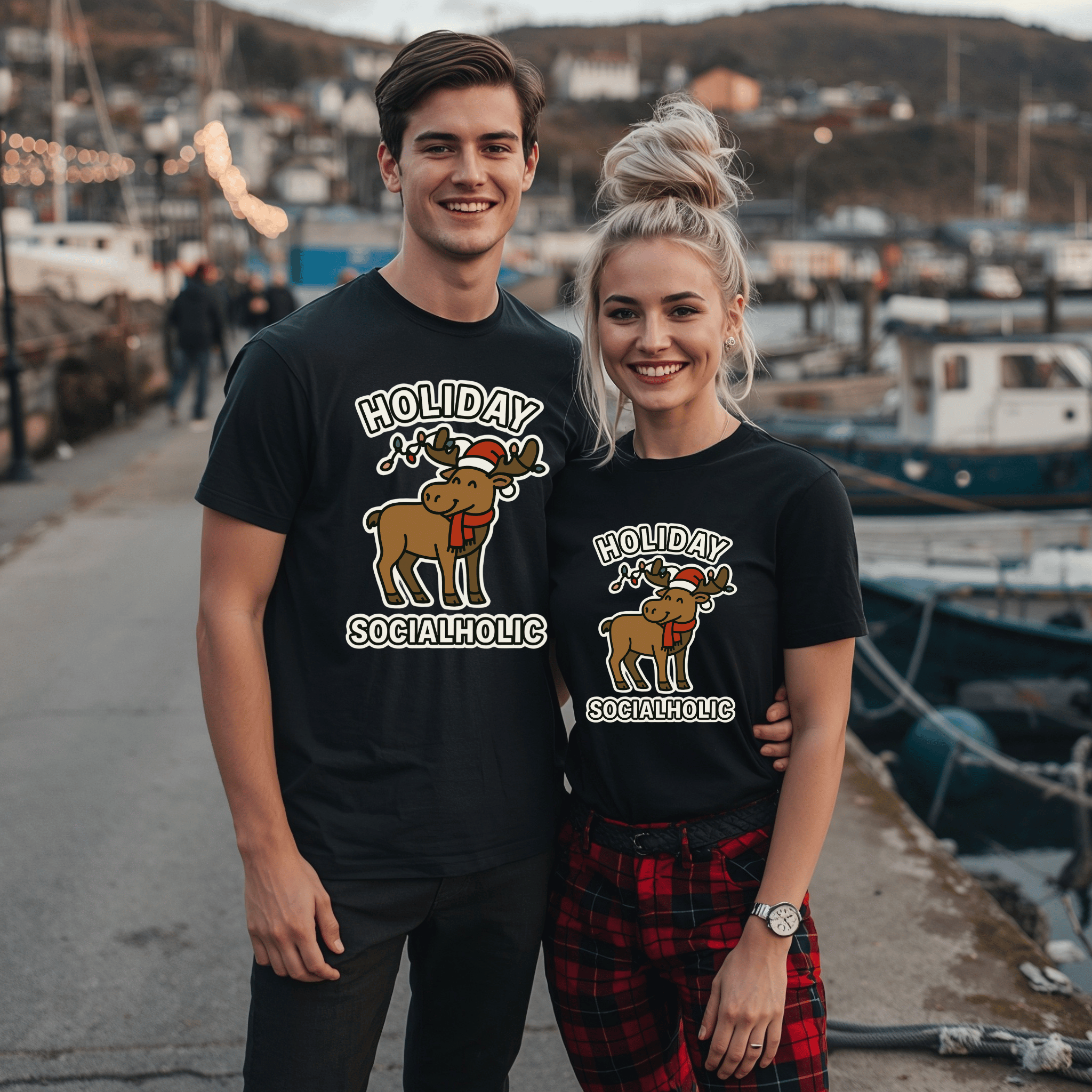 Holiday Socialholic Moose T-Shirt