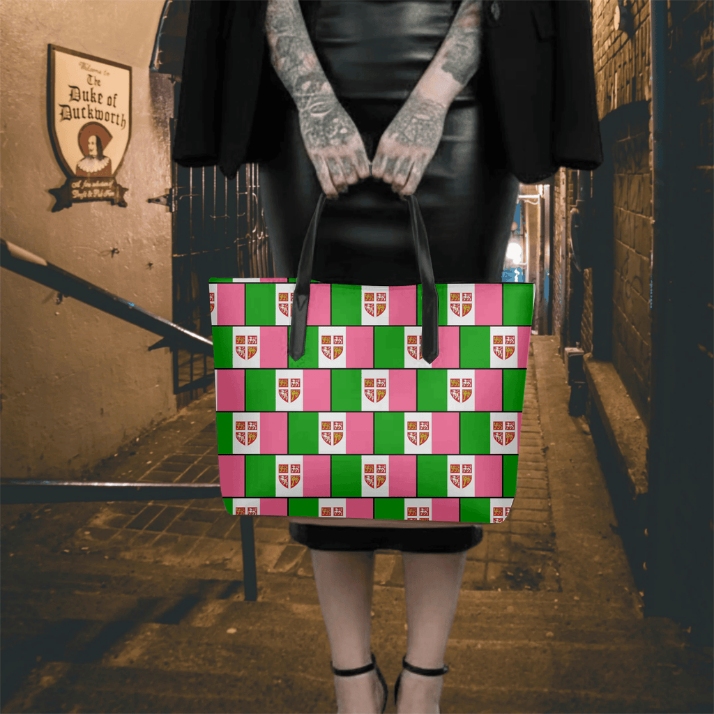 "Pink, White and Green" Tote