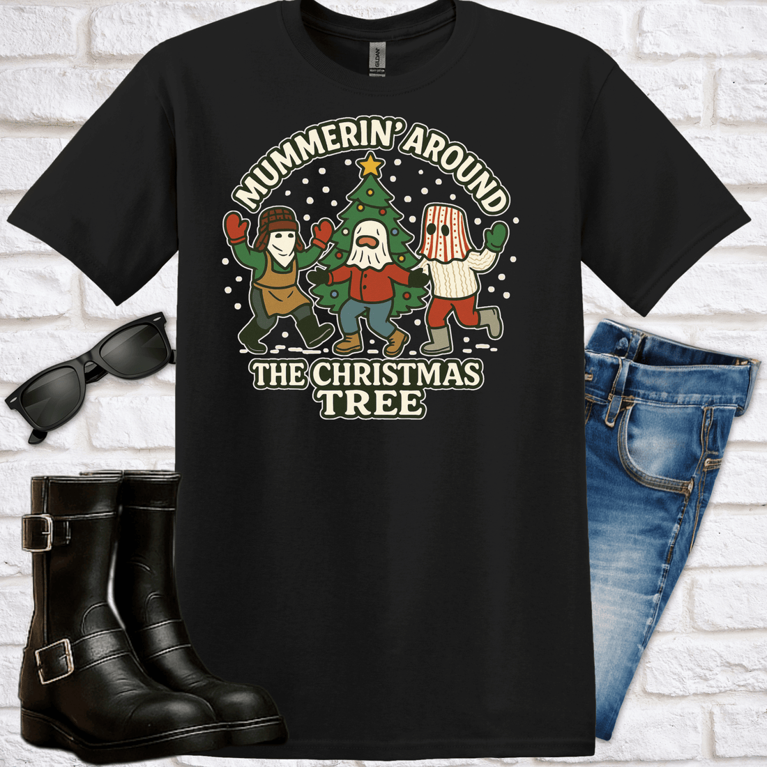 "Mummerin' Around The Christmas Tree" T-Shirt - Newfinese Please