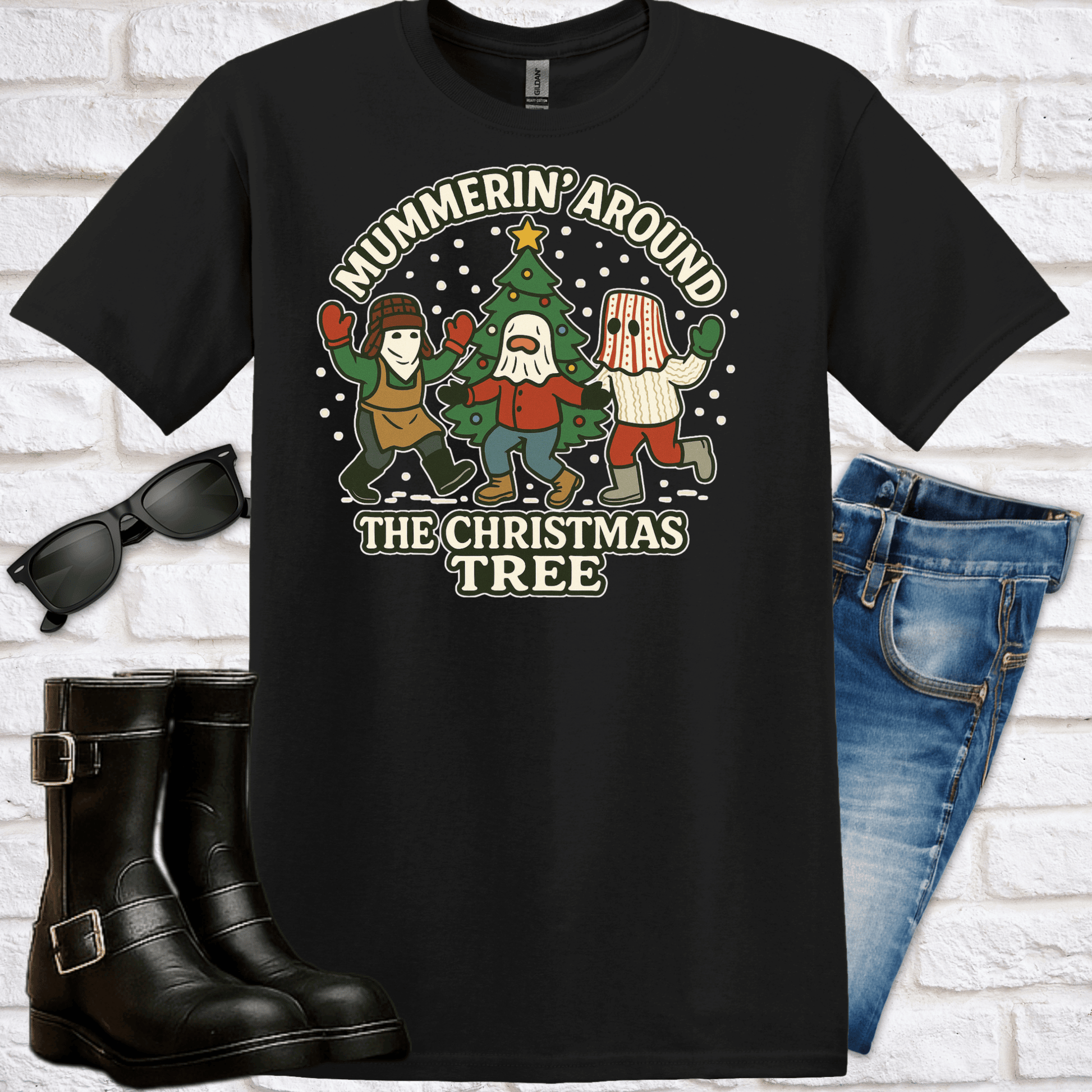 "Mummerin' Around The Christmas Tree" T-Shirt - Newfinese Please