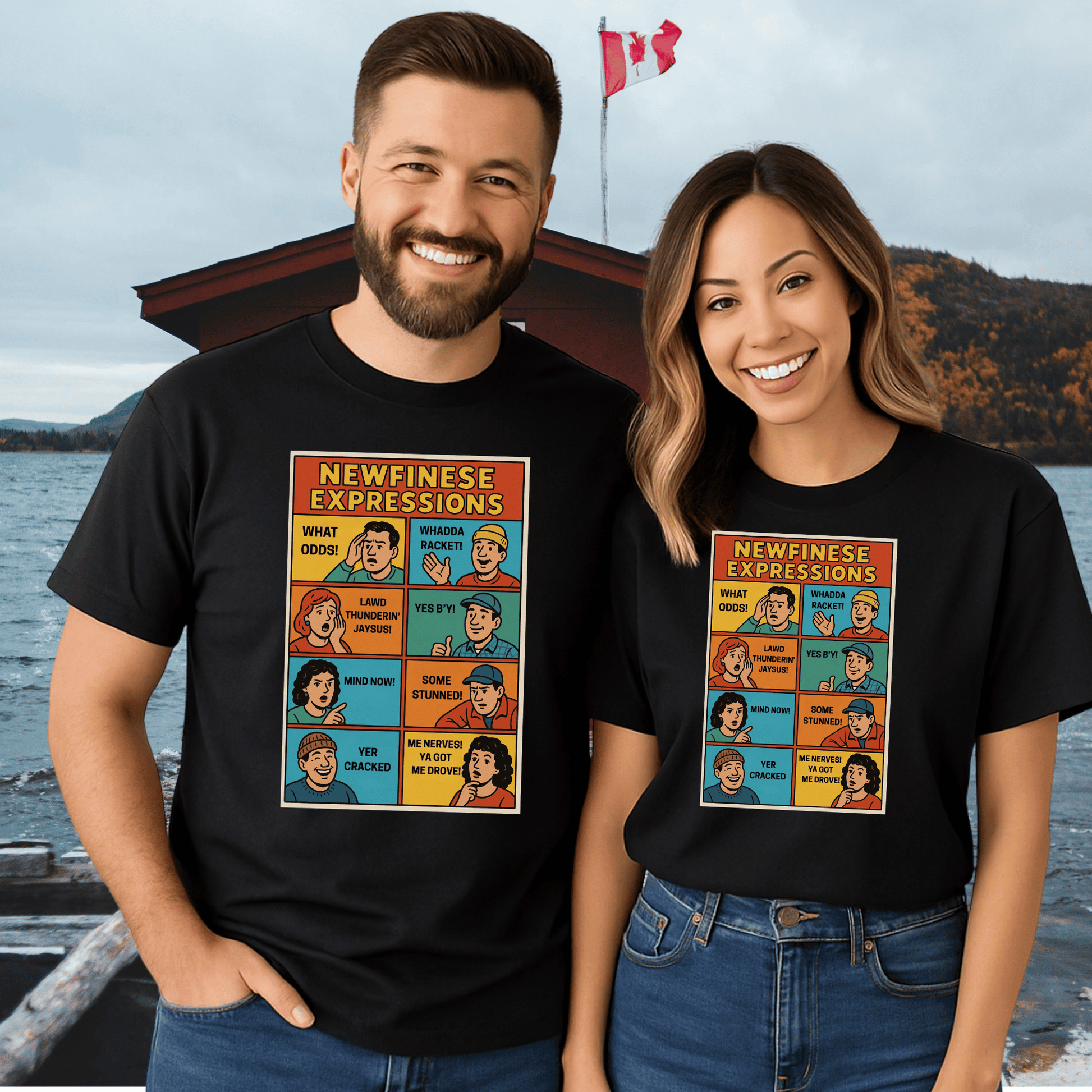 Newfinese Expressions T-Shirt - Newfinese Please