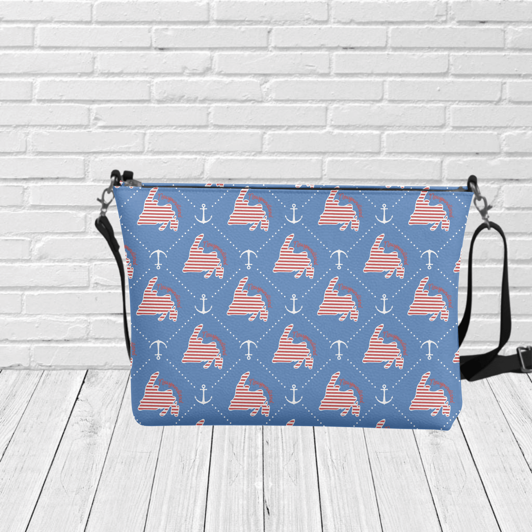 "Newfoundland & Anchors" Crossbody - Newfineseplease.ca