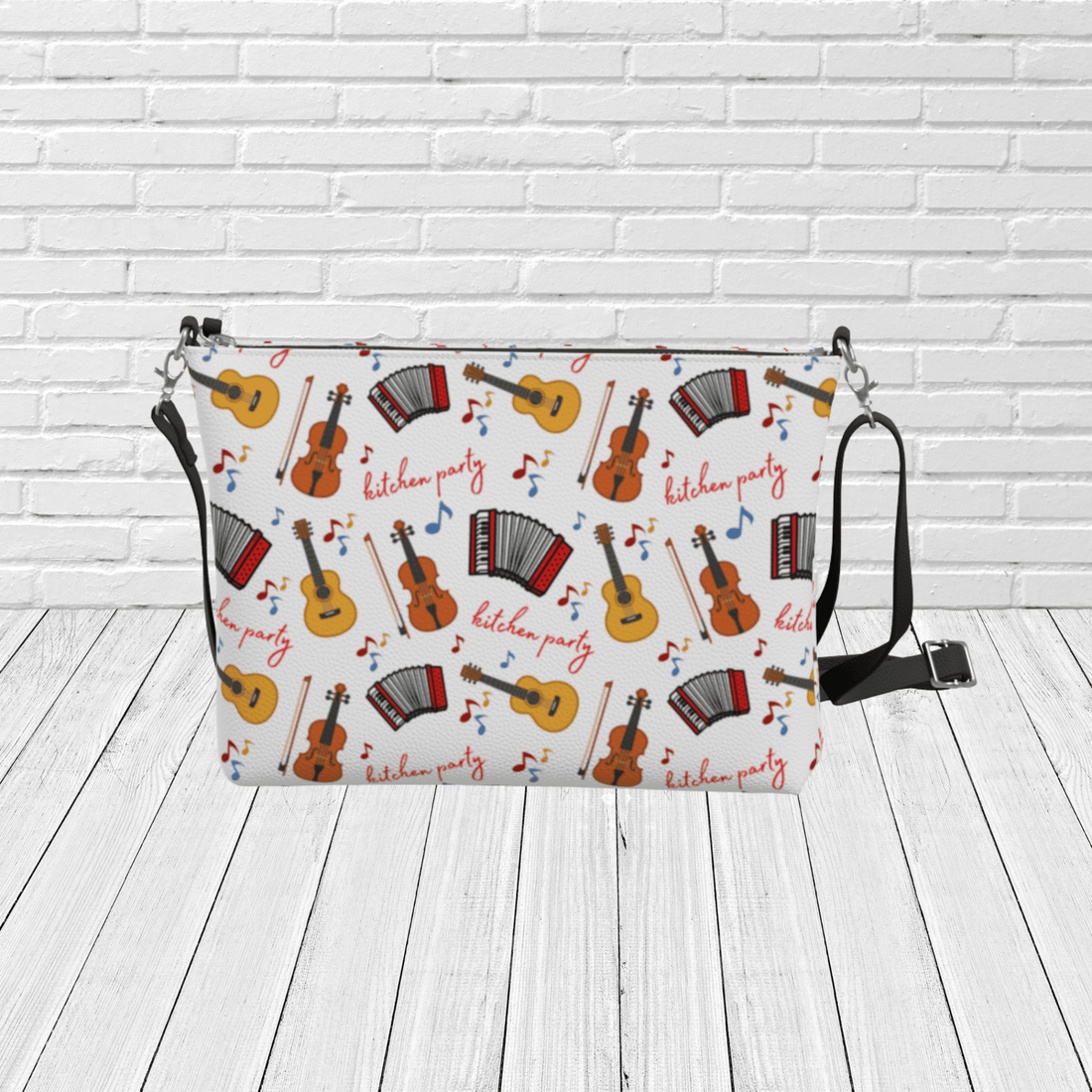 Newfoundland and Labrador Kitchen Party Crossbody – Music Pattern Travel & Gift Purse - Newfinese Please