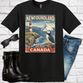 Newfoundland Canada Vintage Poster T-Shirt - Newfinese Please