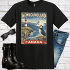 Newfoundland Canada Vintage Poster T-Shirt - Newfinese Please