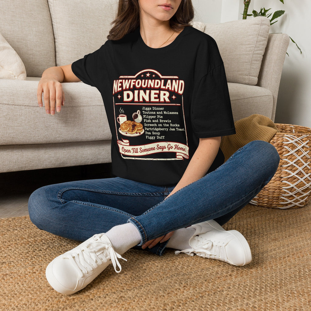Newfoundland Diner T-Shirt — Vintage Menu Tee (Jiggs Dinner, Toutons, Flipper Pie) - Newfineseplease.ca