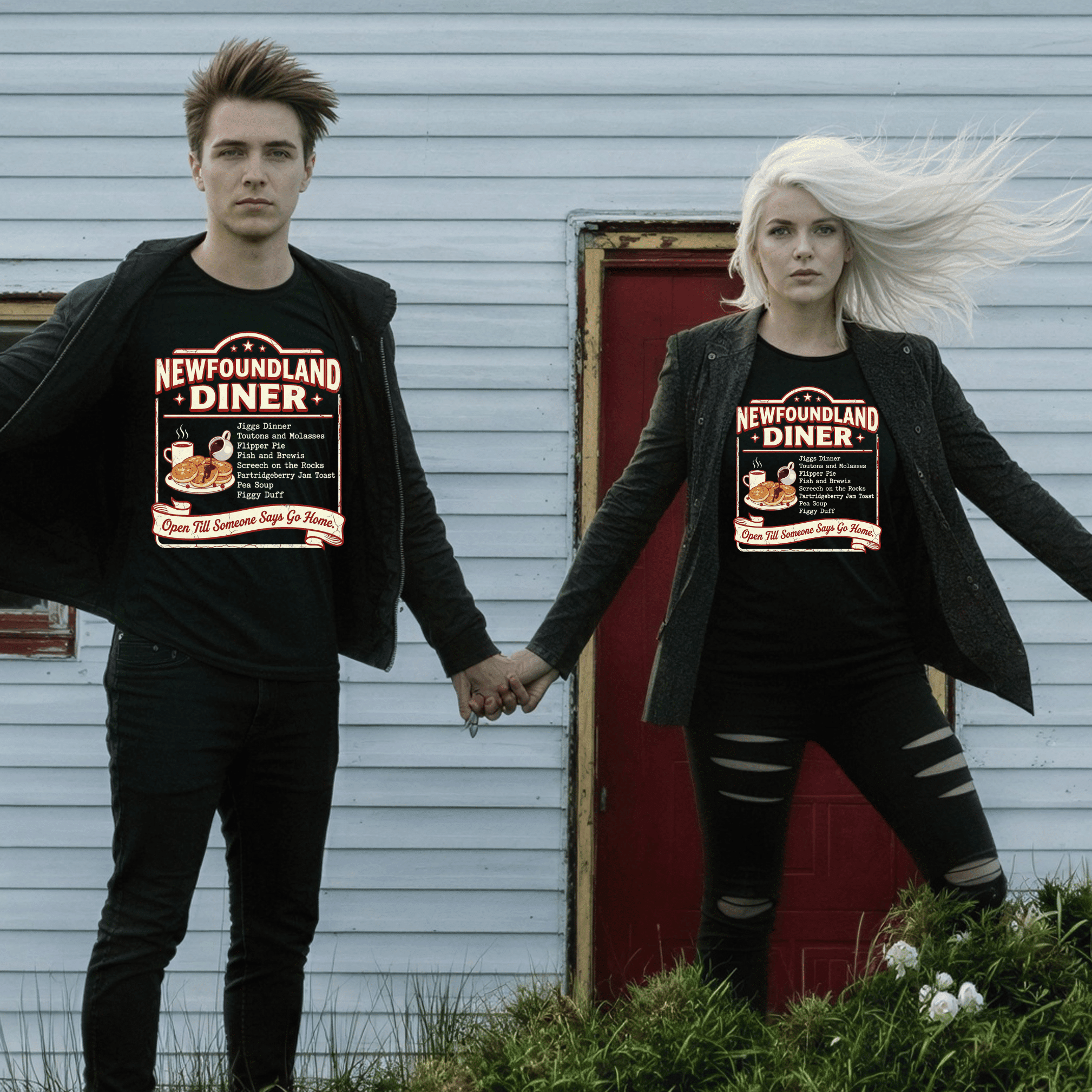Newfoundland Diner T-Shirt — Vintage Menu Tee (Jiggs Dinner, Toutons, Flipper Pie) - Newfineseplease.ca
